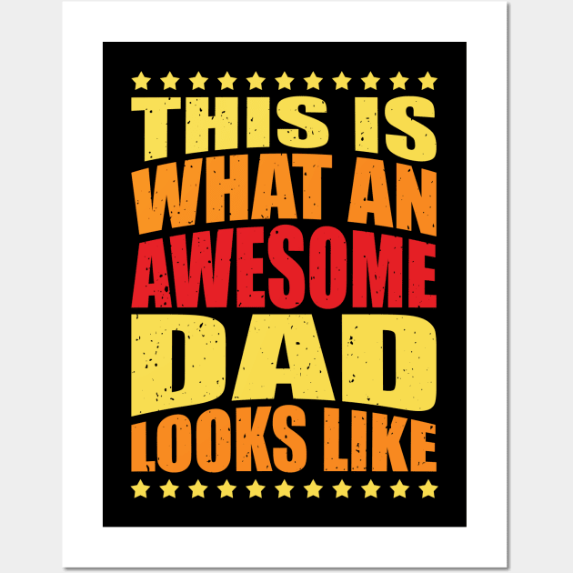 Fantastic Dad Fun Quote Daddy Father Wall Art by Foxxy Merch